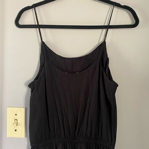 All black wide leg jumpsuit